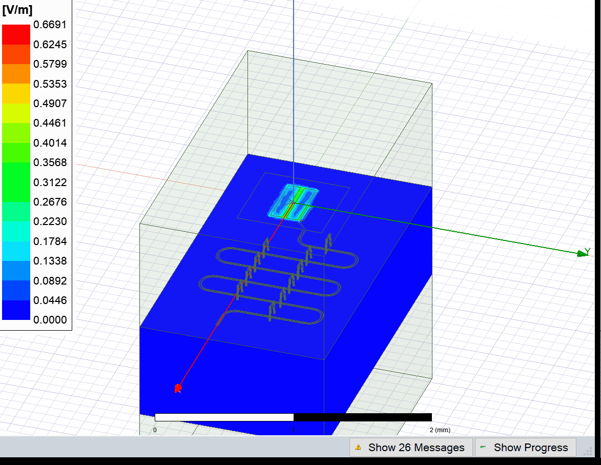 HFSS simulation of a superconducting microwave structure